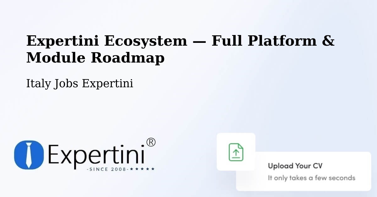 Expertini Ecosystem — Full Platform & Module Roadmap – Blera